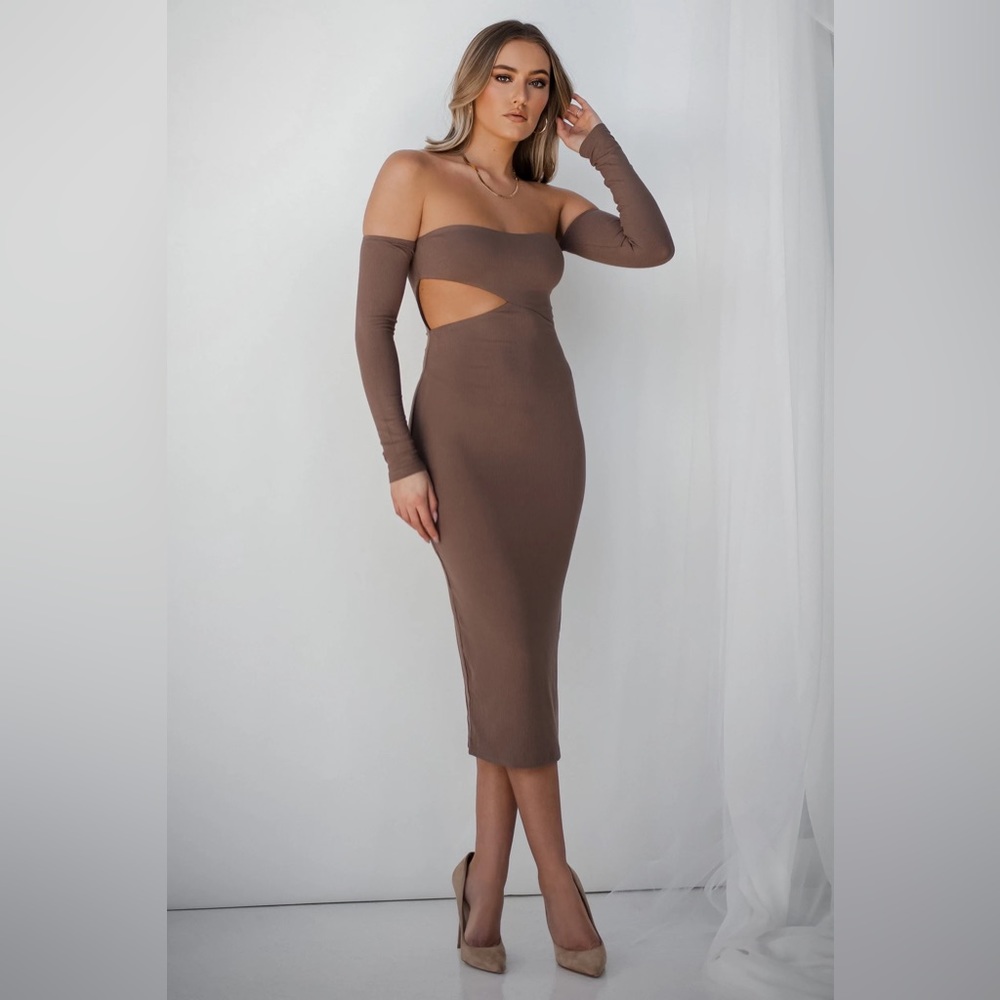 By Egreis Shakira Dress (Brown) Size Small